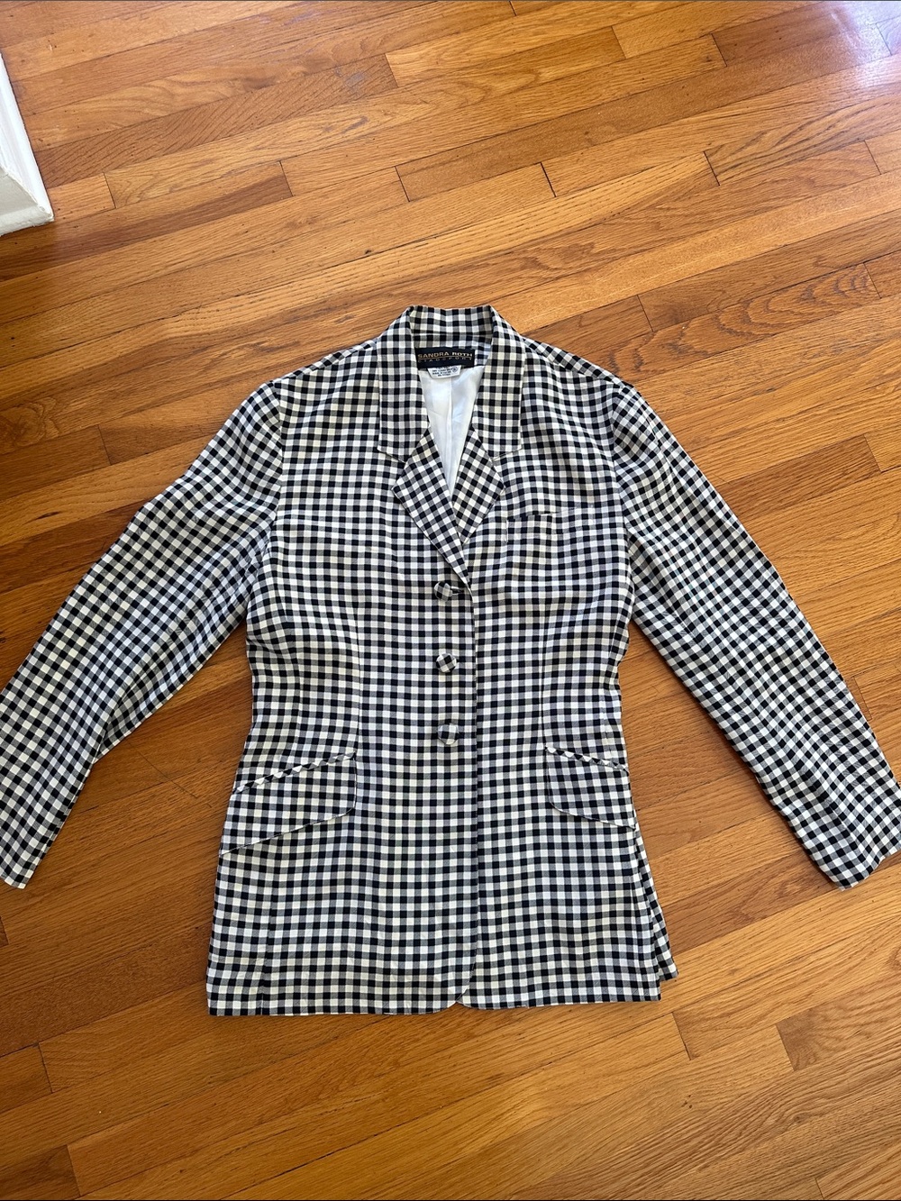 Gingham Silk Blazer vintage